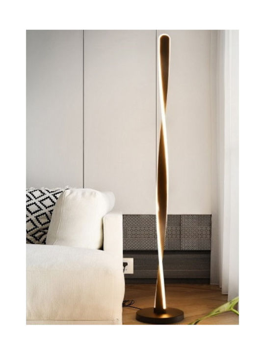 Atman Leggenda Atlanta LED Φωτιστικό Δαπέδου Υ140xΜ25εκ. με Ρυθμιζόμενο Λευκό Φως 1170lm Μαύρο LEG-FL8006 - second view