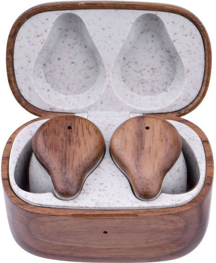 Akai BTE-W300ENC In-ear Bluetooth Handsfree Ακουστικά με Θήκη Φόρτισης Bamboo - Κύρια εικόνα