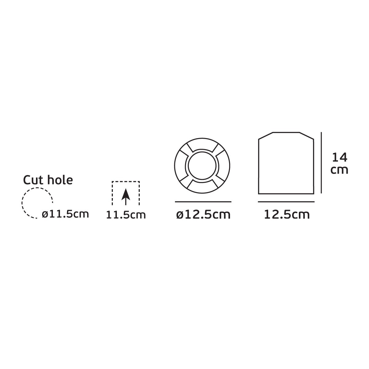  Φωτιστικό Δαπέδου Χωνευτό VK/02129/AN/4/W Φ12,5x14cm Led 227Lm 9W 3000K IP67 Anthracite VKLed 75169-362694 - second view