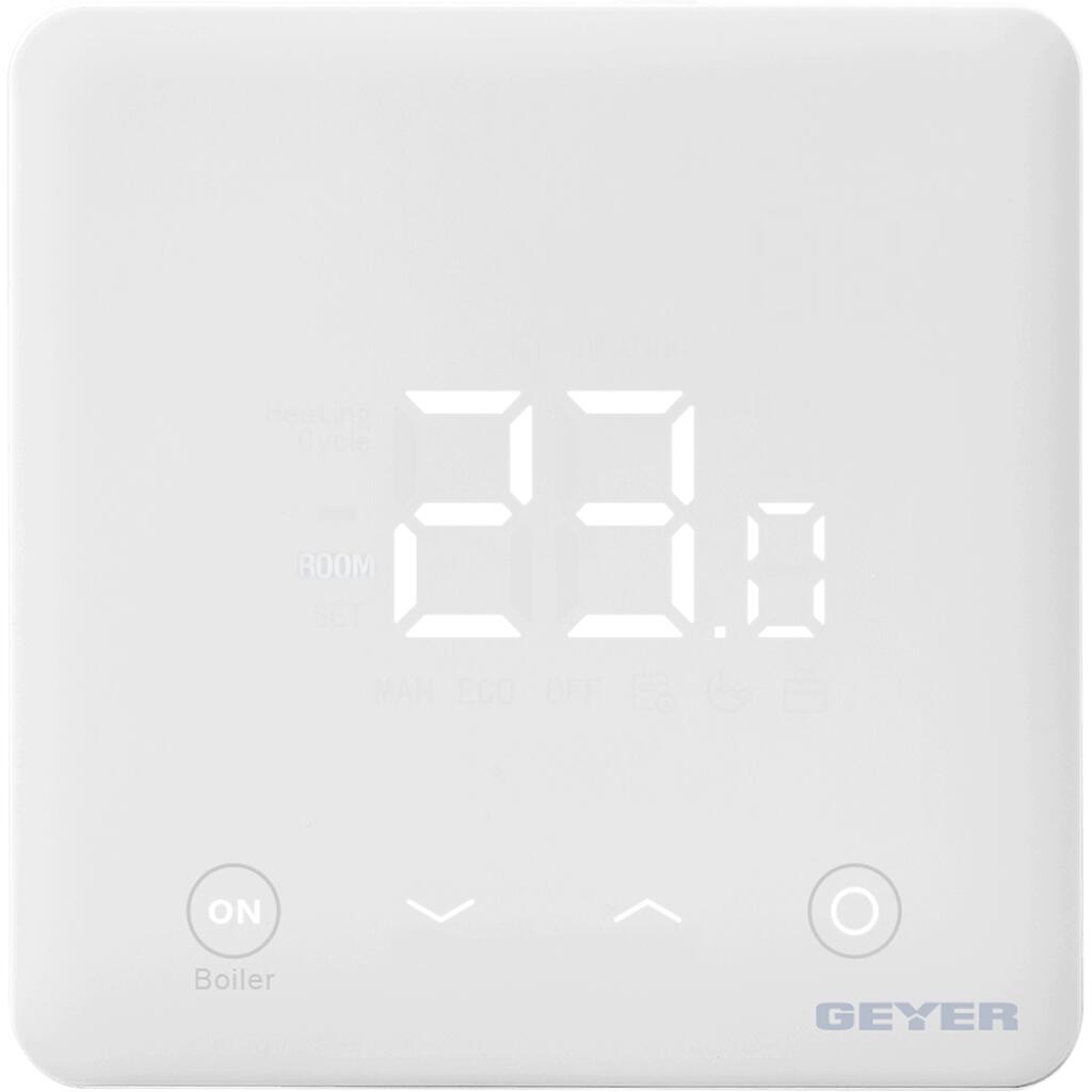 GEYER Θερμοστάτης Wifi για συστήματα νερού & boiler λευκός 220V GS-THWHB-W