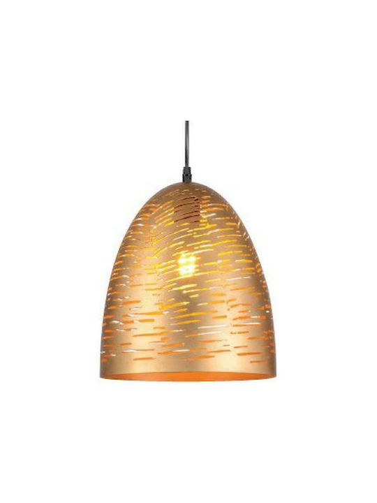 Geyer Iron Κρεμαστό Φωτιστικό Χρυσό με Ντουί E27 25x45εκ.