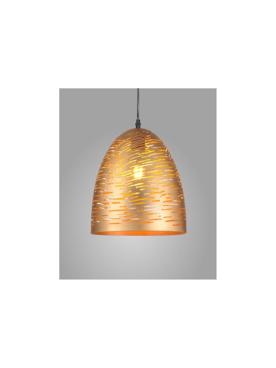 Geyer Iron Κρεμαστό Φωτιστικό Χρυσό με Ντουί E27 25x45εκ. - second view