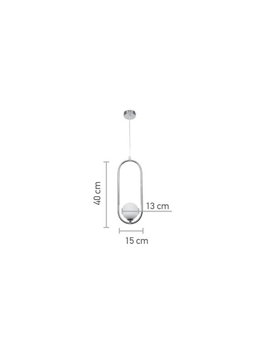Inlight Κρεμαστό Φωτιστικό για Ντουί G9 Μαύρο 15x40εκ. 4021-BL - second view