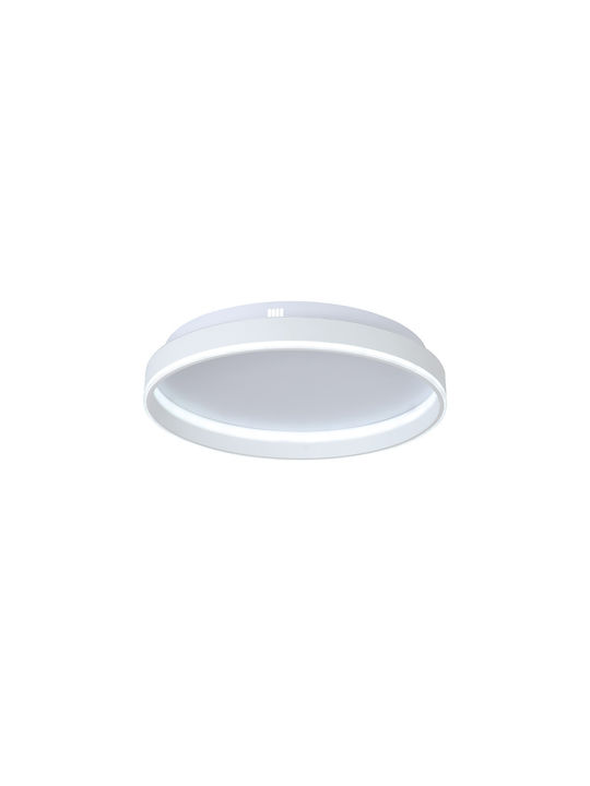 InLight Πλαφονιέρα οροφής LED 65W 3CCT από λευκό μέταλλο και ακρυλικό D:50cm (42032-White) - second view