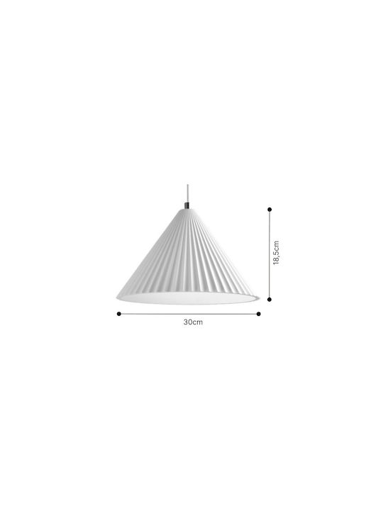 Inlight Κρεμαστό φωτιστικό λευκό από γύψο 1XE27 D:30cm 4065-White - second view