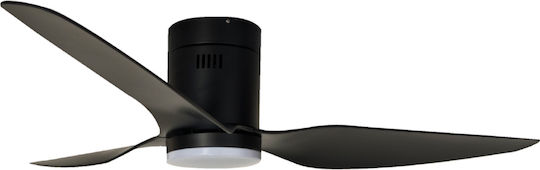 Ανεμιστήρας Οροφής Smart Alamo 102000520 Με Φως Dim Led 15W Και Τηλεχειριστήριο Φ137x45cm Black itLighting Διάμετρος 137cm
