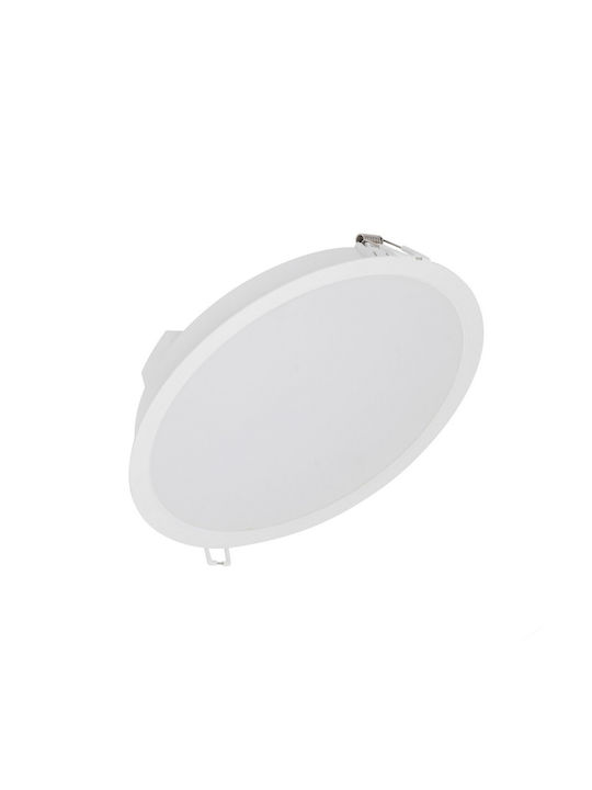 Ledvance Dowlight Στρογγυλό Χωνευτό LED Panel 24W 2400LM με 215MM  Φυσικό Λευκό Φως 4000K 4058075703223 