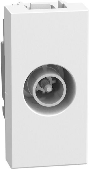 Light Now Πρίζα Tv Διέλευσης 1 Στοιxείου White YW4202P14