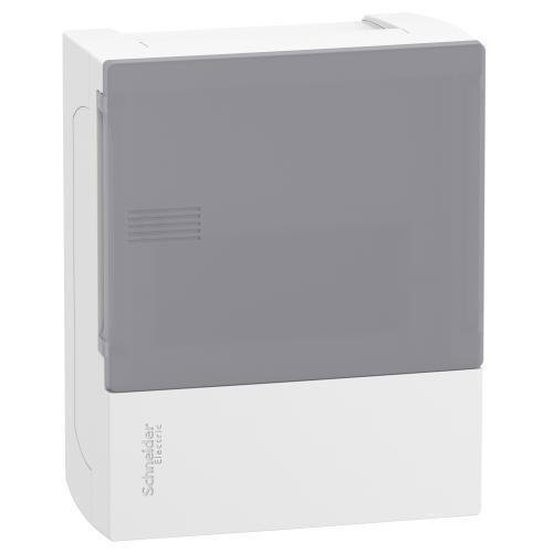 Πίνακας Επίτοιχος Schneider Mini Pragma 1Χ6 (6Μ) με ημιδιαφανή πόρτα MIP12106T
