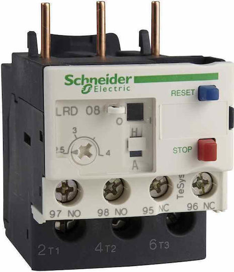 Schneider Electric Θερμικό Υπερφόρτισης 5.5-8Α LRD12 TeSys Powe 034680 - Κύρια εικόνα