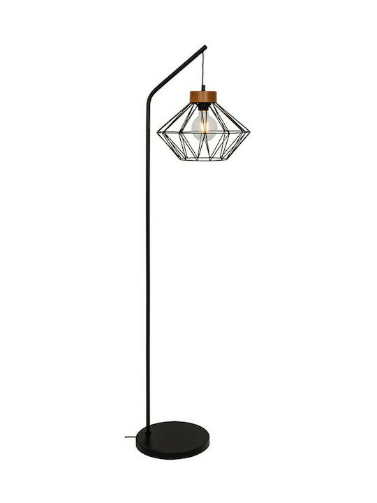 Viokef Vega Vintage Φωτιστικό Δαπέδου Υ150xΜ35εκ. με Ντουί για Λαμπτήρα E27 Μαύρο 4254200
