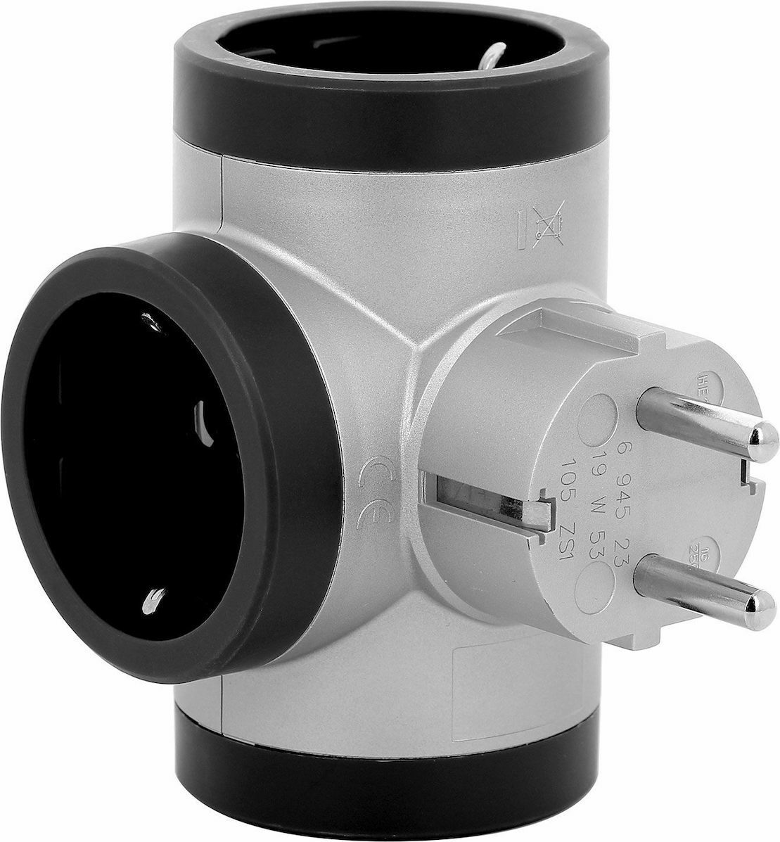Πολύπριζο Ταφ Legrand 3 Θέσεων Silver/Dark Grey 694523 - second view