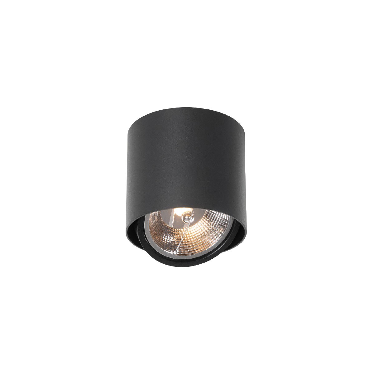 VK Φωτιστικό οροφής. GU10/R111 Max. 20W (LED) IP20 ø13.2x12cm κινητό μαύρο VK/03309/CE/B 75169-287108