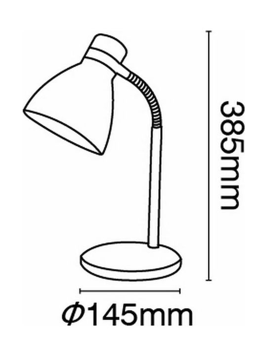 VK Lighting VΚ/ΗD2011 Φωτιστικό Γραφείου με Εύκαμπτο Βραχίονα σε Μαύρο Χρώμα 58610-044647 - second view