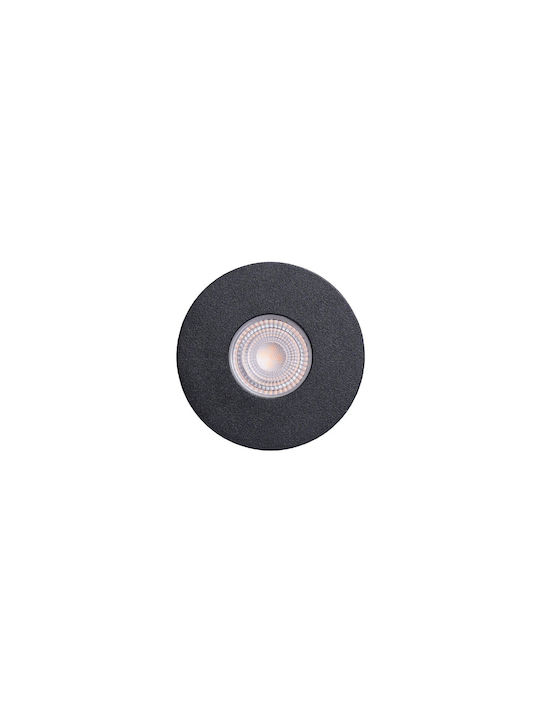 VK Lighting Στρογγυλό Χωνευτό Σποτ Μαύρο 8.5x8.5εκ. 1τμχ VK/03304G/B 64173-127121