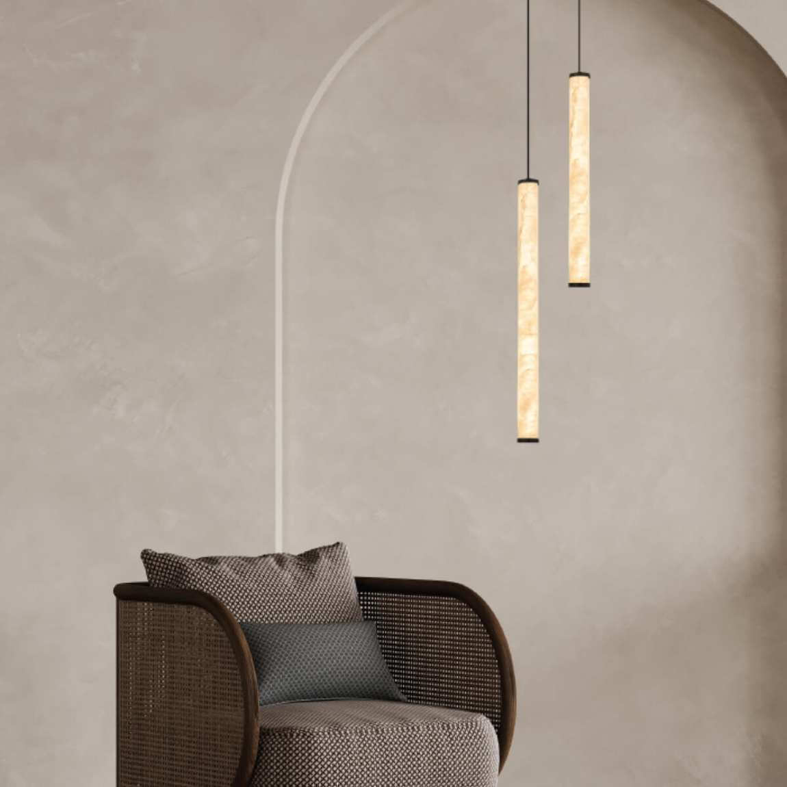 Zambelis Lights Κρεμαστό Φωτιστικό Μαύρο LED με Θερμό Λευκό Φως 2540