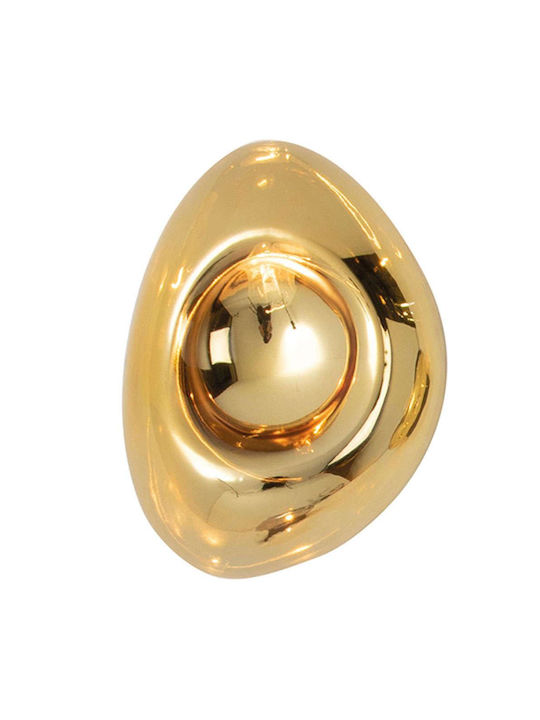 Φωτιστικό Τοίχου 22047 ZAMBELIS  12,5x20x27,5cm 1xE14 40W Black-Gold ΓΥΑΛΙ 