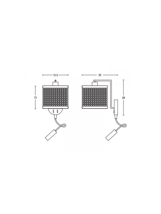 Φωτιστικό Απλίκα LED 3000K 3W +1XE27 Max 40W Μαύρο  ZAMBELIS 20355 - second view