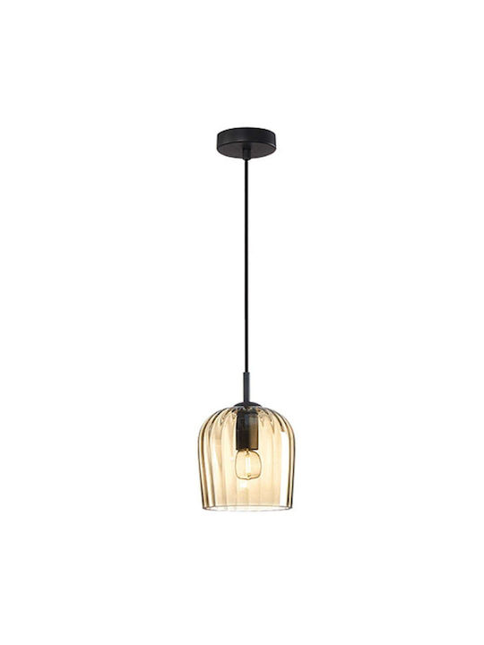 Zambelis Lights Ρυθμιζόμενο Κρεμαστό Φωτιστικό Χρυσό Καμπάνα με Ντουί E14 16x23εκ. 22116