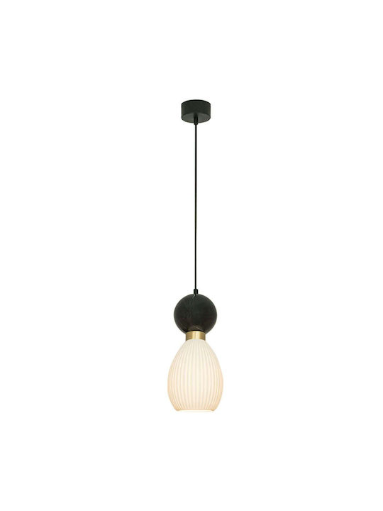 ΚΡΕΜΑΣΤΟ ΦΩΤΙΣΤΙΚΟ ΟΡΟΦΗΣ ΜΟΝΟΦΩΤΟ 14x33cm E14 15W ΜΑΥΡΟ ΜΑΡΜΑΡΟ 23239 | ZAMBELIS LIGHTS