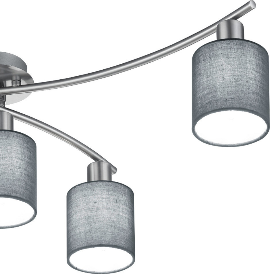 Trio Lighting Garda Μεταλλική Πλαφονιέρα Οροφής Γκρι 605400511 - second view
