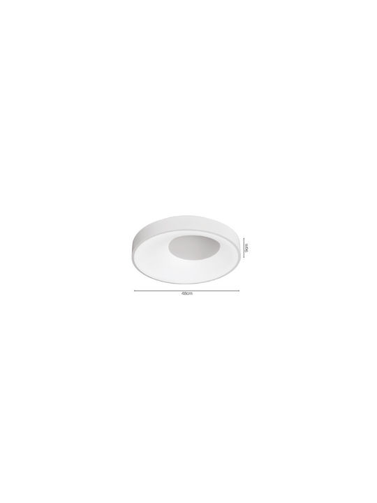 Inlight Πλαφονιέρα οροφής LED 36W 3CCT από γκρί μέταλλο και ακρυλικό D:48cm (42040-Grey) - second view