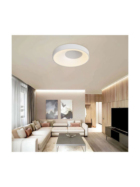 Inlight Πλαφονιέρα οροφής LED 36W 3CCT από γκρί μέταλλο και ακρυλικό D:48cm (42040-Grey) - second view