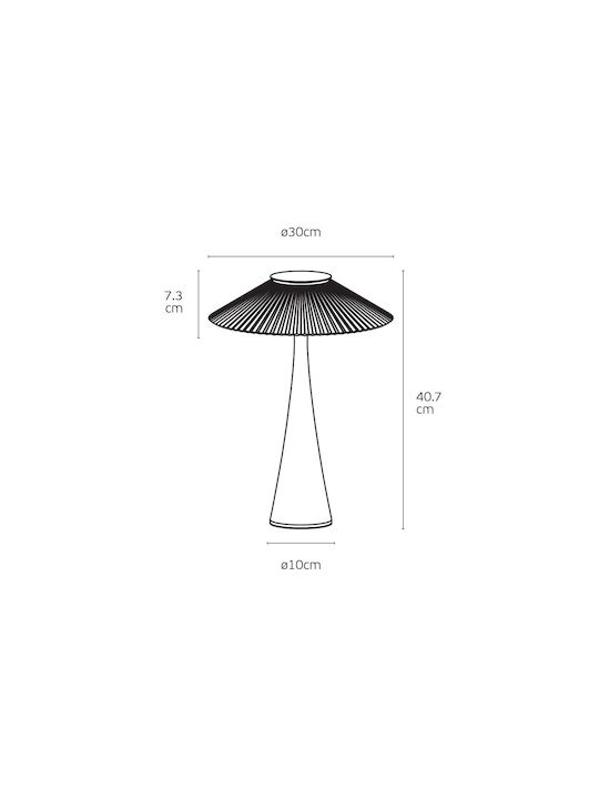 VK Lighting Μεταλλικό Πορτατίφ LED με Χρυσό Καπέλο και Βάση VK/04695/CG/W Κωδικός: 75169-008776 - second view