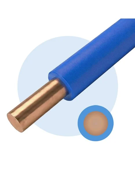 Καλώδιο μονοπολικό NYA H07V-U PVC 2,5mm² Μπλε (NYA1X2,5MΠΛE)