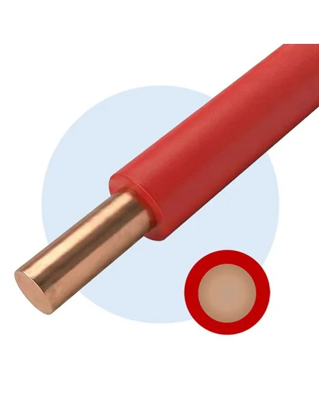 Καλώδιο μονοπολικό NYA H05V-U PVC 1mm² Κόκκινο (NYA1X1KOKKINO)