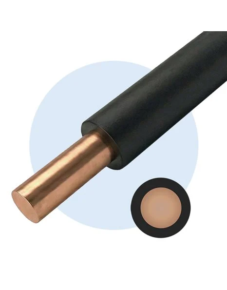 Καλώδιο μονοπολικό NYA H07V-U PVC 2,5mm² Μαύρο (NYA1X2,5MAYPO)