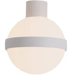 Zambelis Lights Μοντέρνα Γυάλινη Πλαφονιέρα Οροφής με Ενσωματωμένο LED σε Λευκό χρώμα 19cm 20171 - μικρογραφία 4