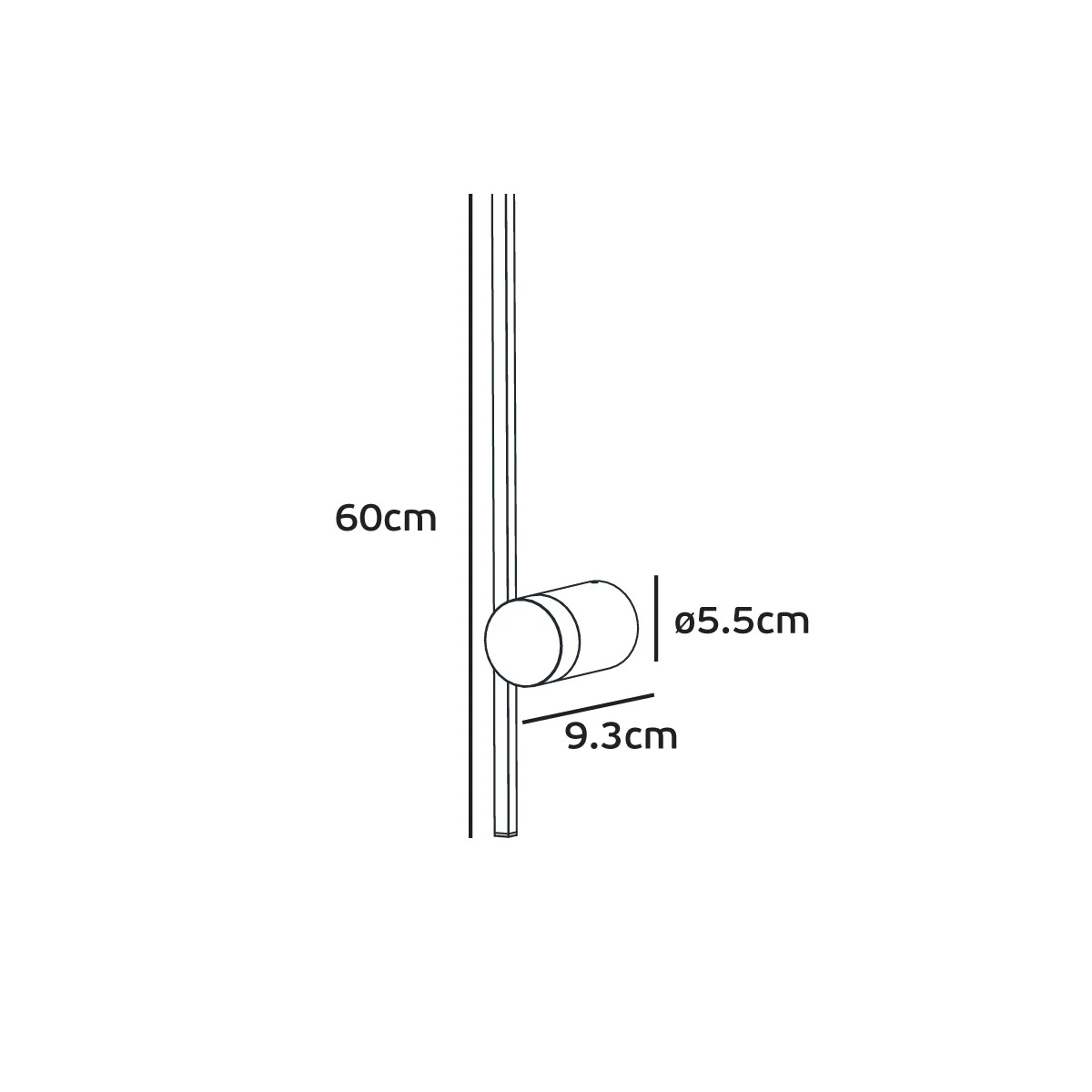 VK Lighting VK/04455/WA/W/W/60 Μοντέρνο Φωτιστικό Τοίχου με Ενσωματωμένο LED και Θερμό Λευκό Φως σε Λευκό Χρώμα Πλάτους 60cm - second view