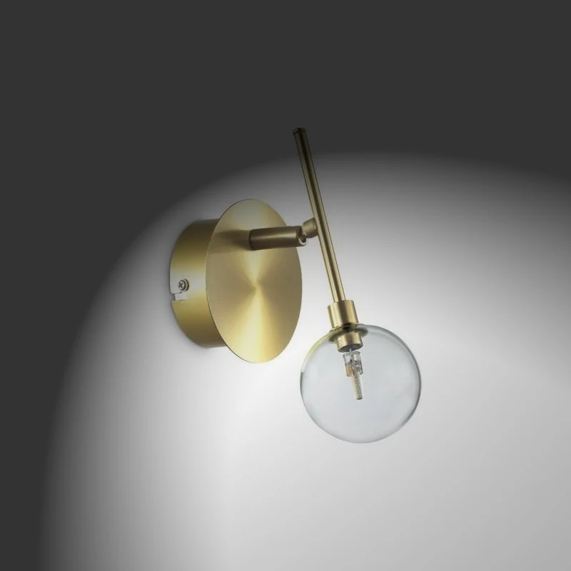 Ideal Lux MARACAS AP1 Μονό Σποτ με Ντουί G4 σε Χρυσό Χρώμα 200330