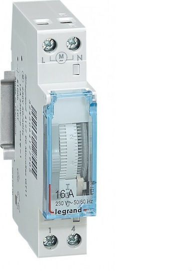 Legrand Αναλογικός Χρονοδιακόπτης Ράγας Ημερήσιος με Εφεδρεία 100 Ώρες 412790 - Κύρια εικόνα