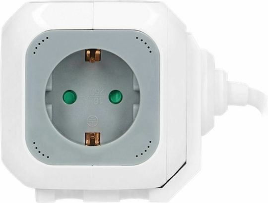 Orno PowerCube 3 Θέσεων με 2 USB-A και Καλώδιο 1.4m OR-AE-13144(GS) - second view