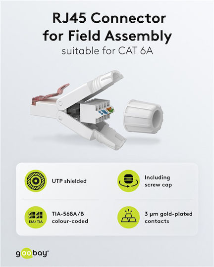 Goobay 65942 – Βύσμα RJ45 Cat 6 UTP Tool-Free - second view
