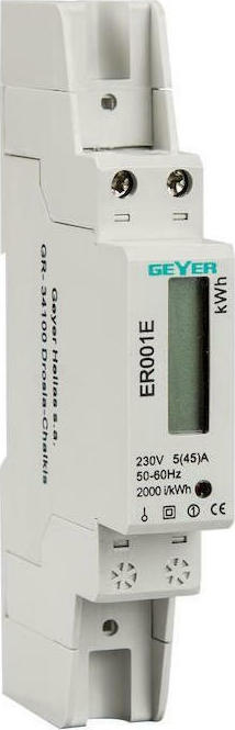 Geyer Μετρητής Παλμών Ηλεκτρολογικού Πίνακα Ψηφιακός Μονοφασικός 32A ER001E - second view
