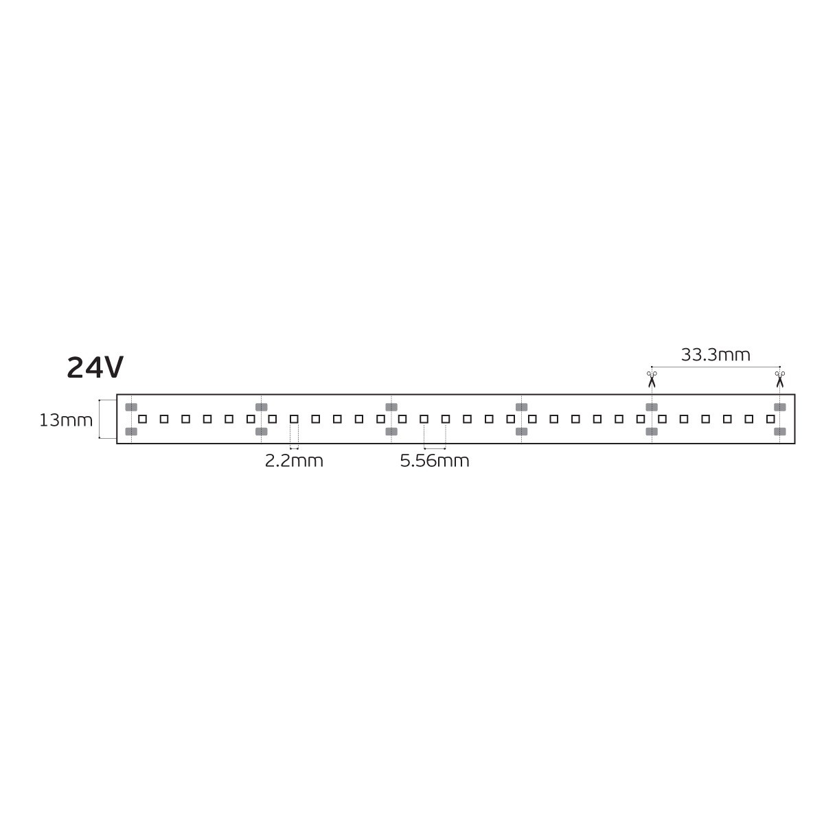 Ταινία Led SMD 2216 EPISTAR 24V 18W/m 2210lm/m 3000K 5m/roll CRI>90 IP66 VK/24/2216W/930/180 78001-717724  (5μετρα) - second view