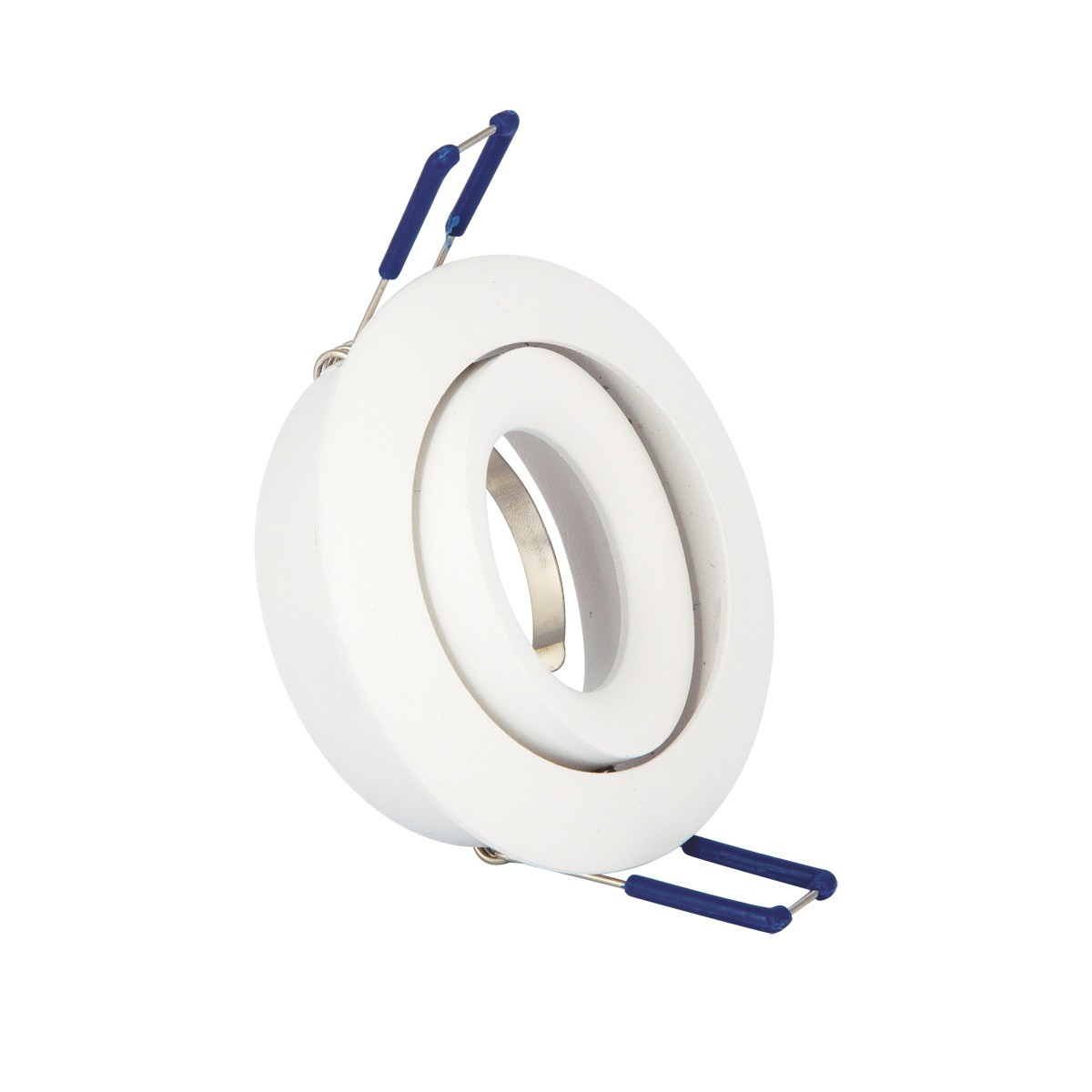 VK Lighting VK/03070/W Στρογγυλό Μεταλλικό Χωνευτό Σποτ με Ντουί GU10 Κινούμενο σε Λευκό χρώμα 8.2x8.2cm - second view
