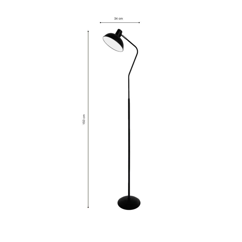 Inlight Φωτιστικό Δαπέδου με Ντουί για Λαμπτήρα E27 45029 BLACK - second view