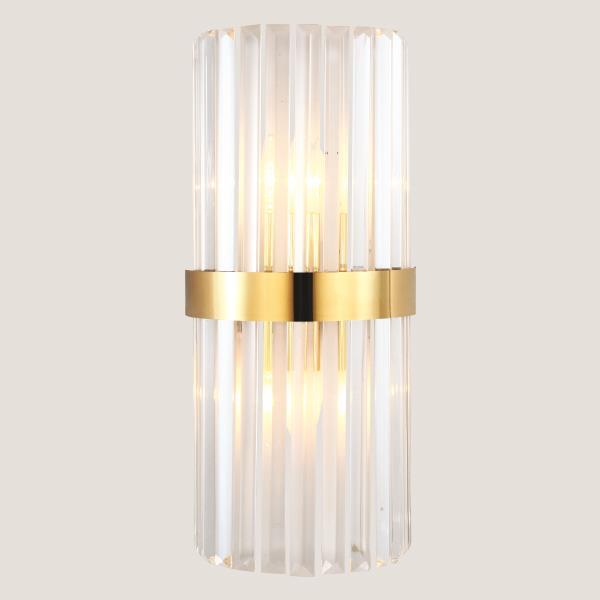 Eurolamp Vintage Φωτιστικό Τοίχου με Ντουί E14 σε Χρυσό Χρώμα Πλάτους 20cm  144-52005