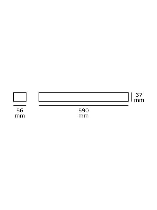 ΦΩΤΙΣΤΙΚΟ ΜΠΑΝΙΟΥ ΑΛΟΥΜ. LED 14W 4000K ΧΡΩΜΙΟ 59cm VK/04162/AL/C - second view