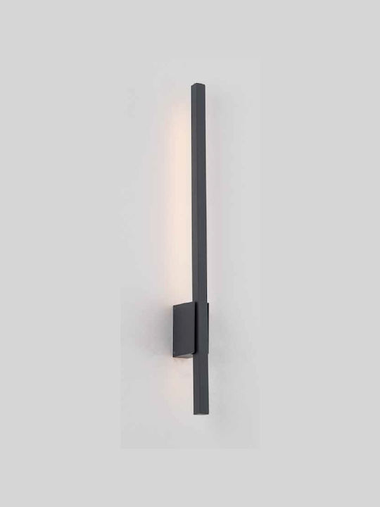 Zambelis Lights Στεγανή Επιτοίχια Πλαφονιέρα Εξωτερικού Χώρου με Ενσωματωμένο LED σε Γκρι Χρώμα E287 - Κύρια εικόνα