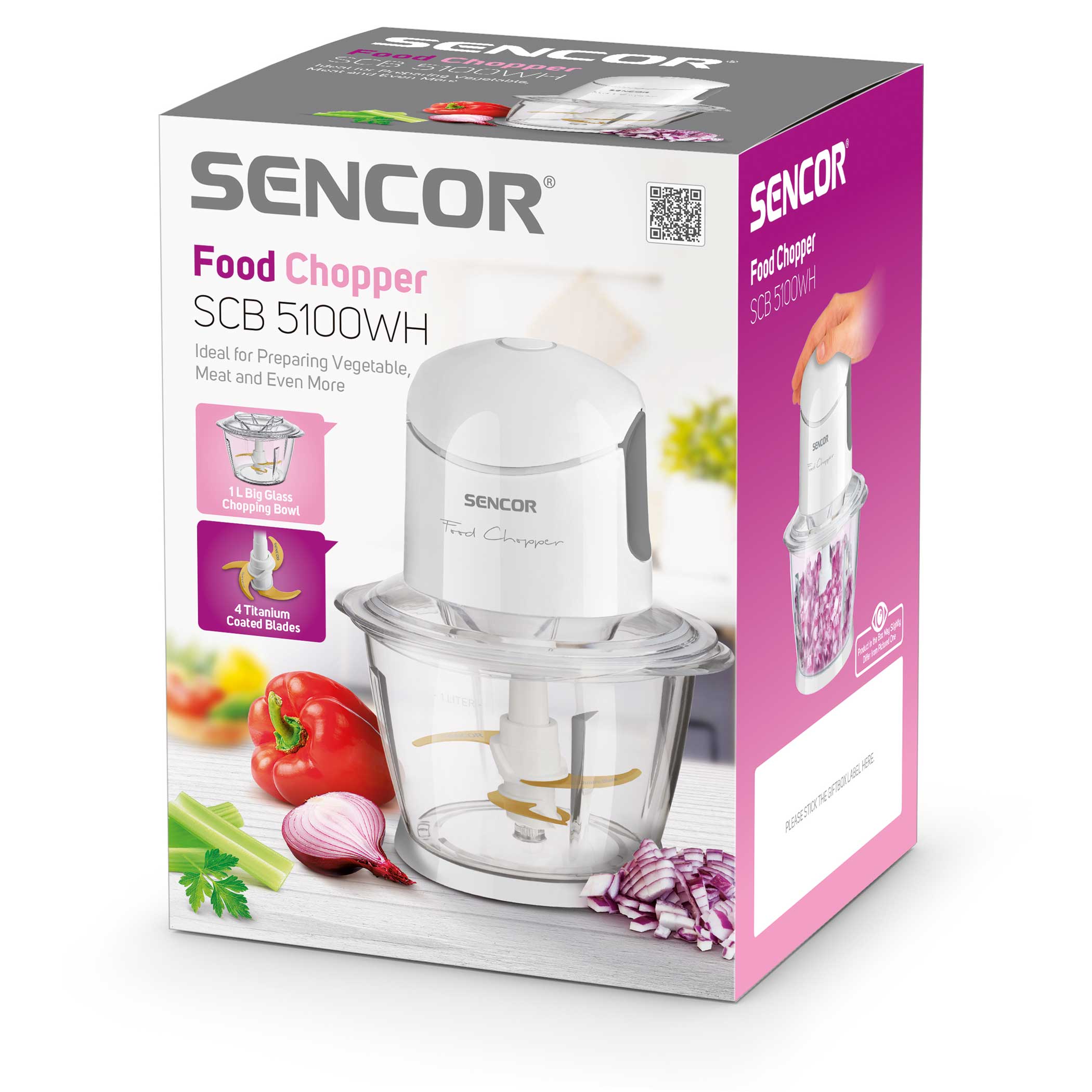 Πολυκόφτης Τροφίμων Χωρητικότητας 1000 ml Sencor Multi