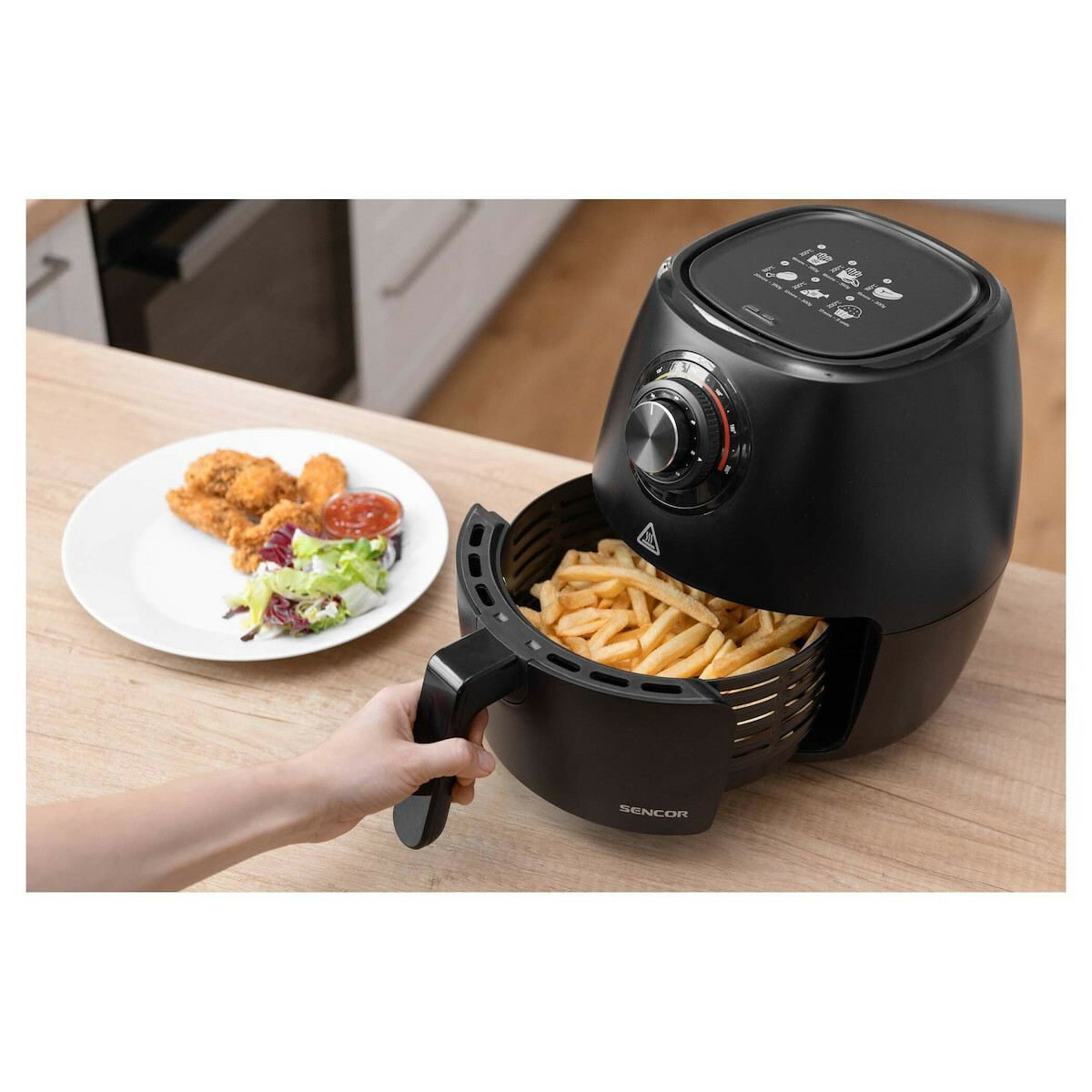 Sencor SFR 3130BK Φριτέζα Αέρος με Αποσπώμενο Κάδο 3.5lt Μαύρη SFR3130BK - μικρογραφία 4