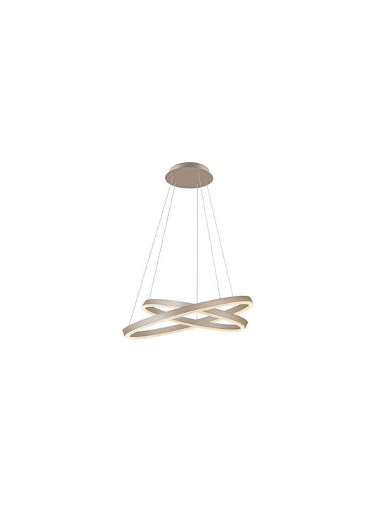 VK Lighting VK/04252PE/CG/W/4060 Κρεμαστό Φωτιστικό LED με Θερμό Λευκό Φως Χρυσό