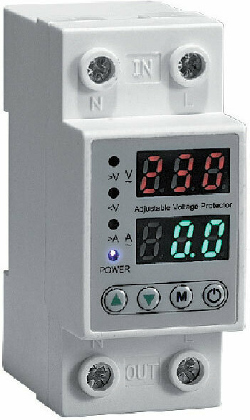 Elmark MN4 Μονοφασικός Επιτηρητής Τάσης Ράγας Ψηφιακός 41906