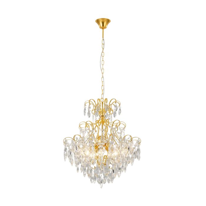 Eglo Fenoullet 1 Πολυέλαιος 5xE14 Ø57.5cm με Κρύσταλλα Χάλκινος 39605 - second view