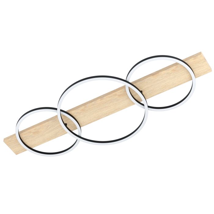 LED-ΠΛΑΦΟΝΙΕΡΑ ΜΑΥΡΟ/ΔΡΥΙΝΑ ΧΡΩΜΑΤΑ 'BOYAL' Eglo 99468 